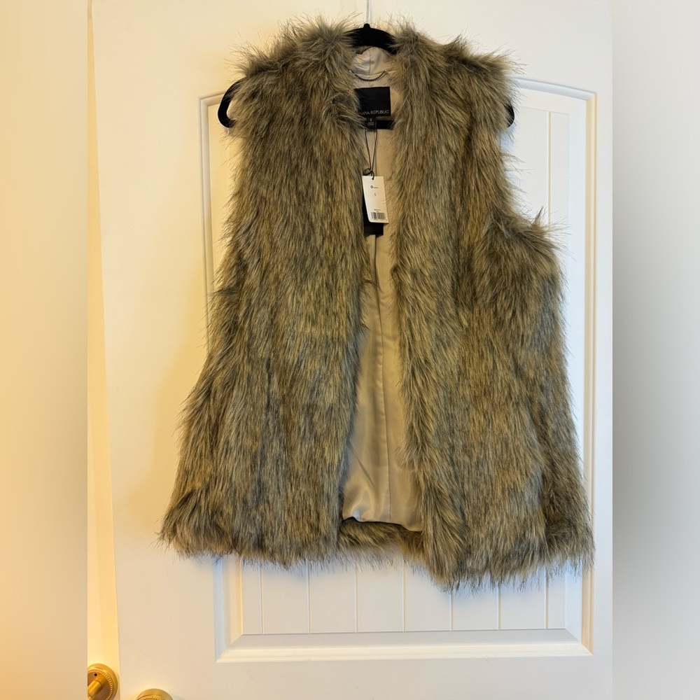 Fur vest 
Banana Republic